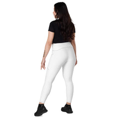 Leggings a vita incrociata con tasche