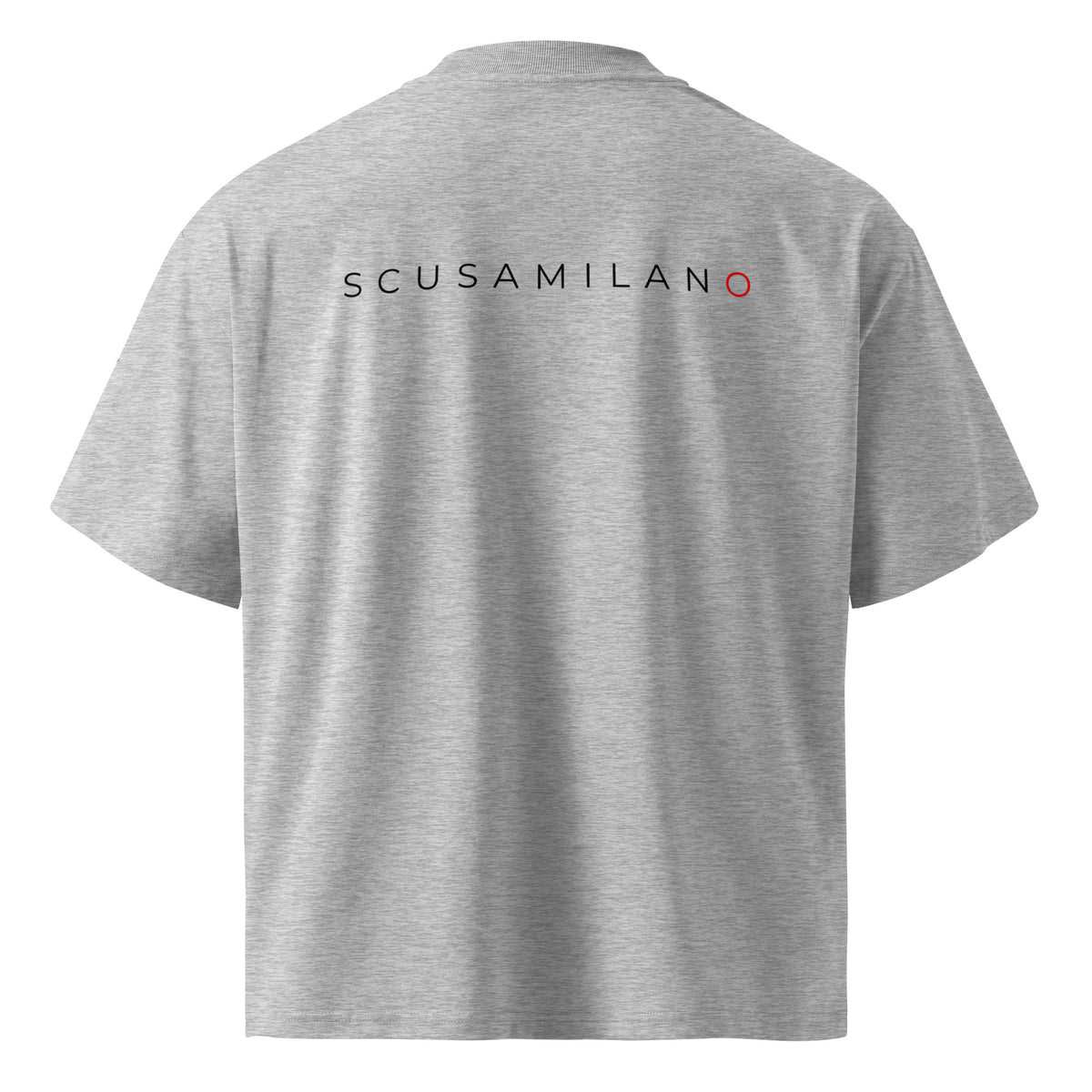 T-shirt organica oversize con collo alto