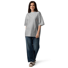 T-shirt organica oversize con collo alto