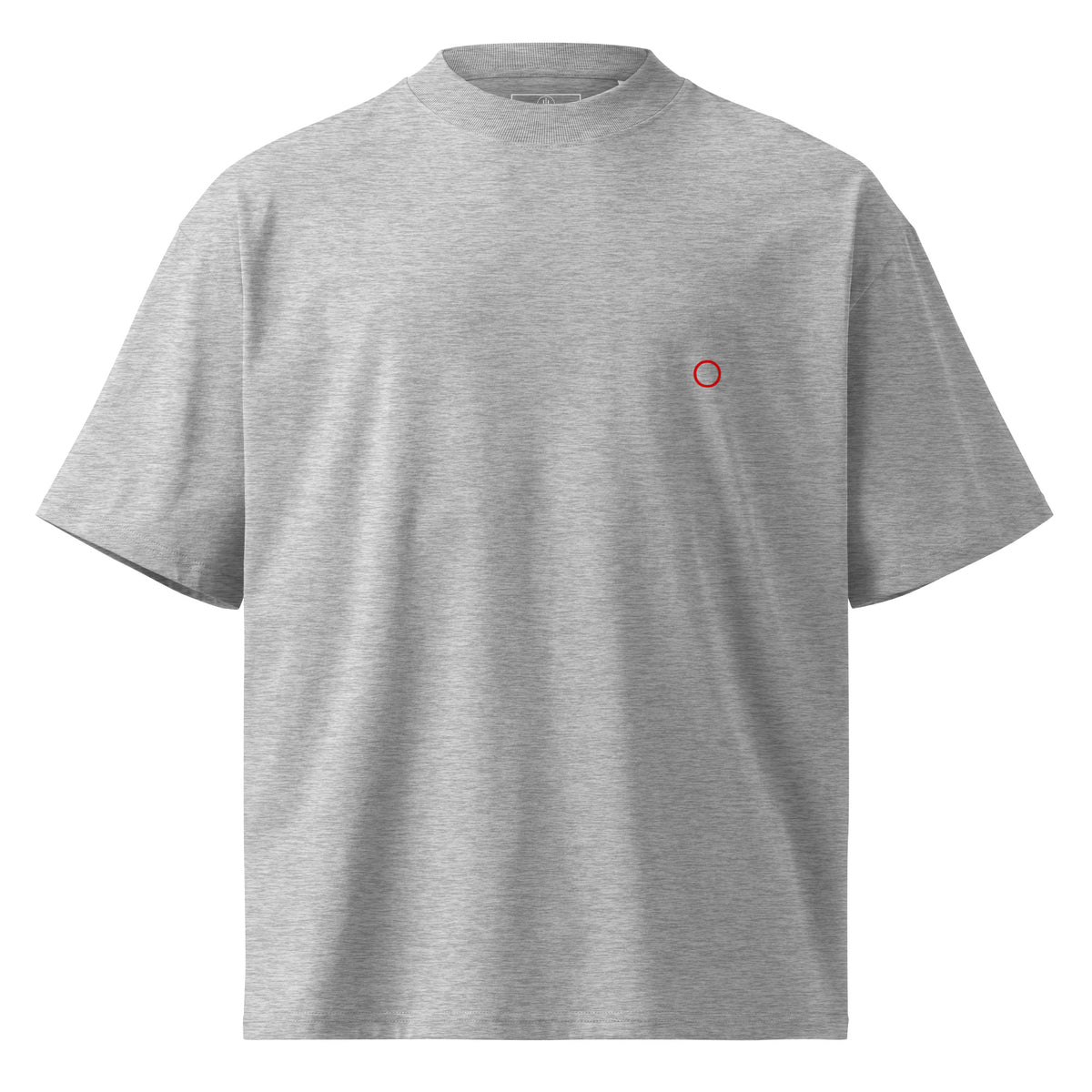T-shirt organica oversize con collo alto
