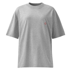 T-shirt organica oversize con collo alto