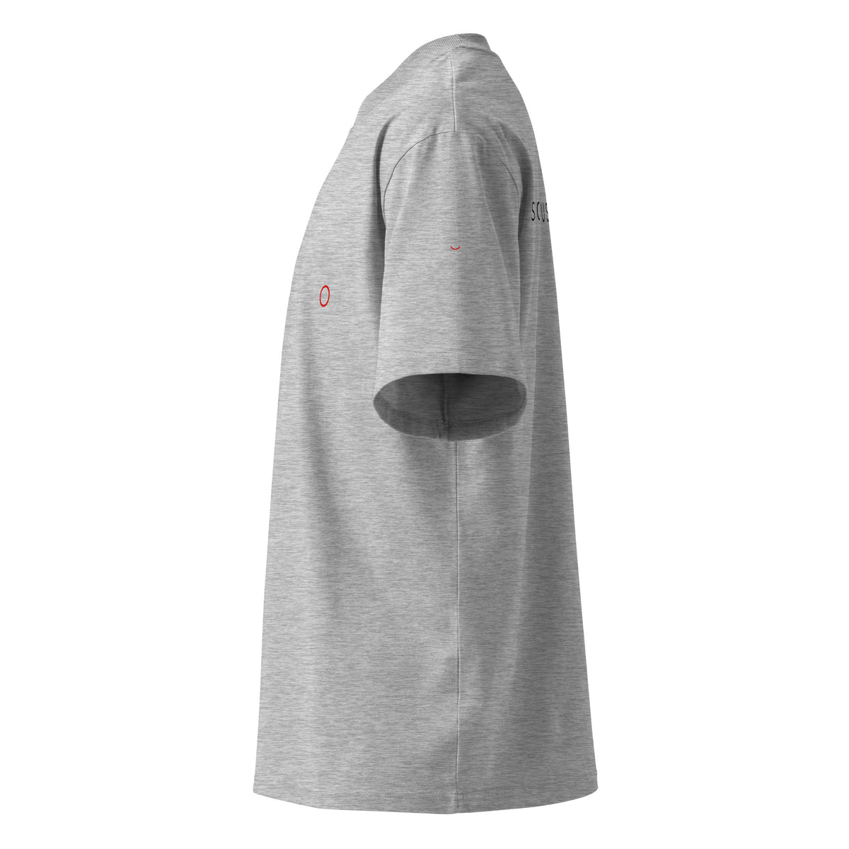 T-shirt organica oversize con collo alto