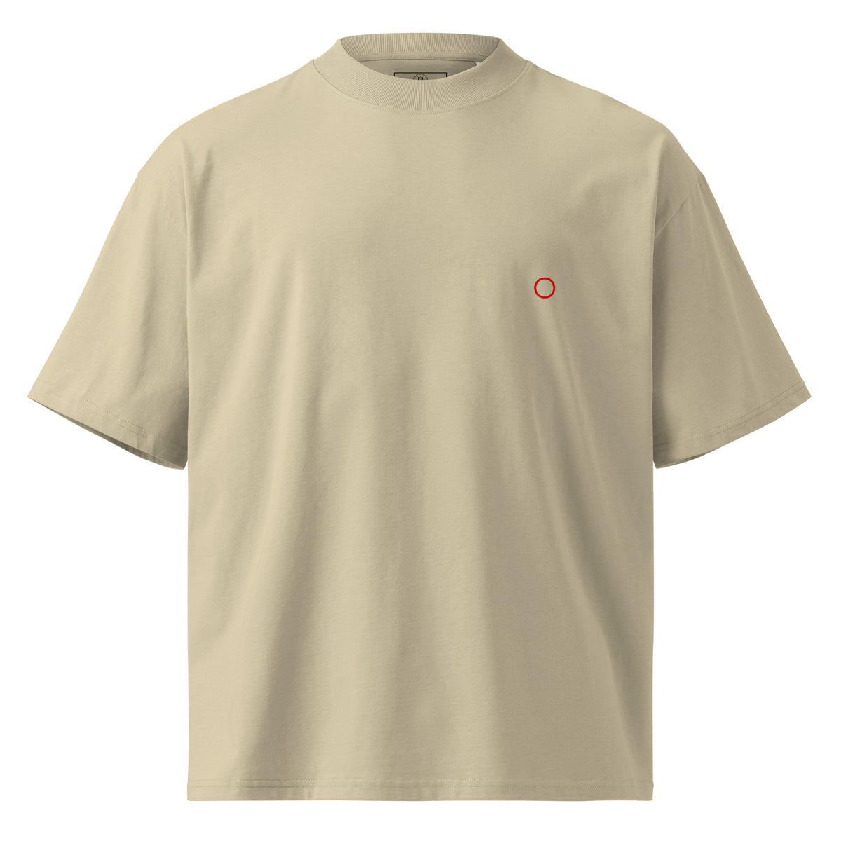 T-shirt organica oversize con collo alto