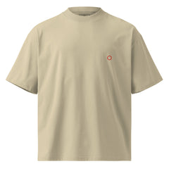 T-shirt organica oversize con collo alto