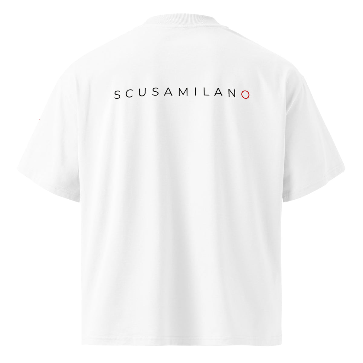 T-shirt organica oversize con collo alto