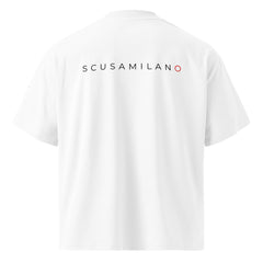 T-shirt organica oversize con collo alto