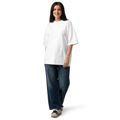 T-shirt organica oversize con collo alto
