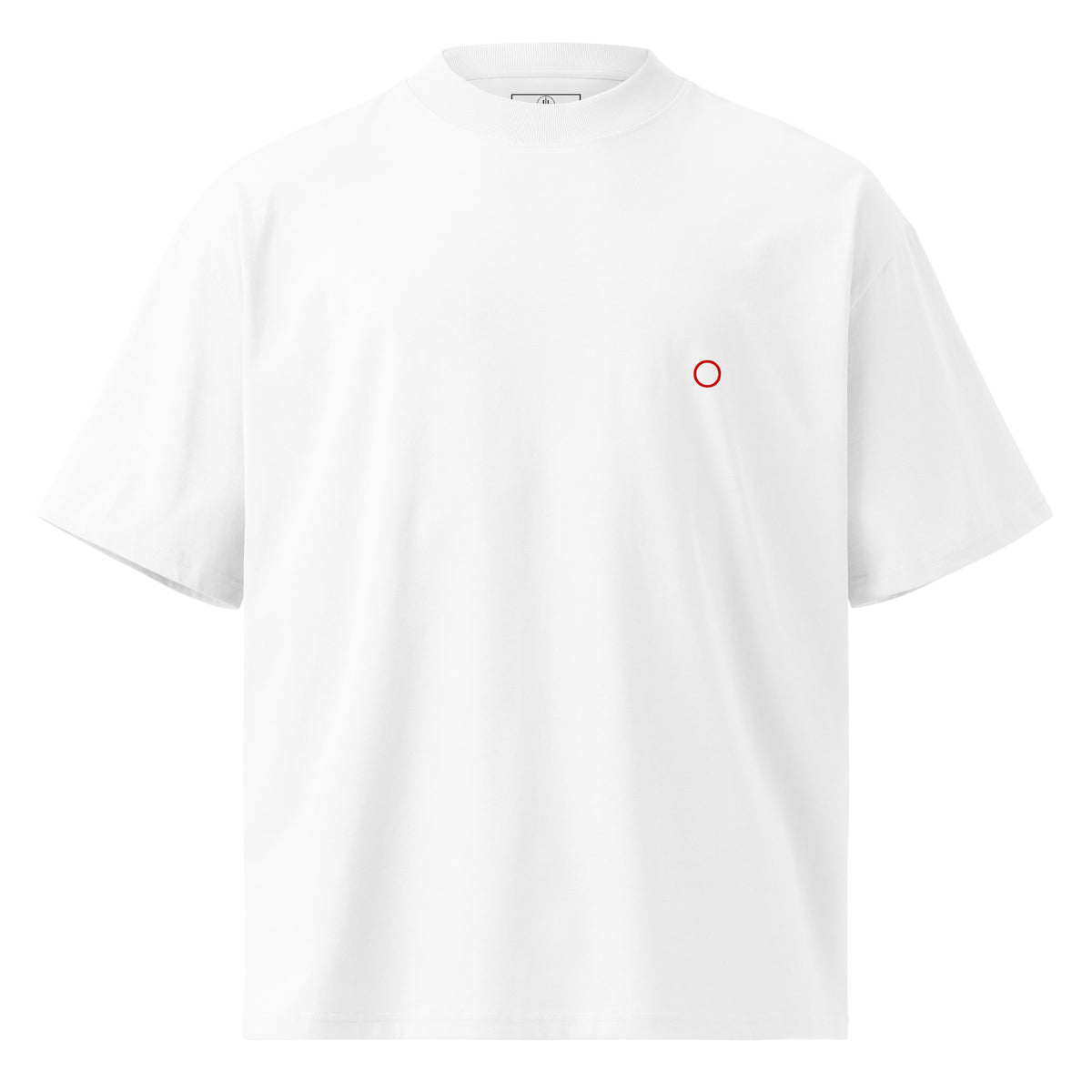 T-shirt organica oversize con collo alto