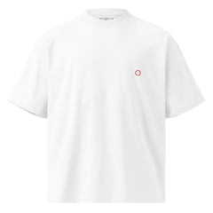 T-shirt organica oversize con collo alto