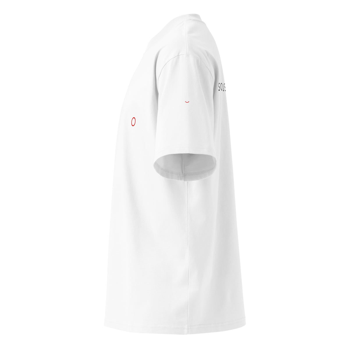 T-shirt organica oversize con collo alto